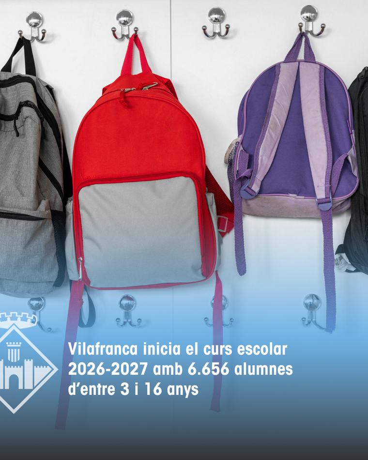 Vilafranca inicia el curs amb 6.656 alumnes de 3 a 16 anys